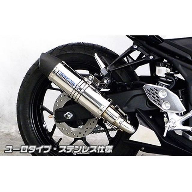 ウイルズウィン MT-25/MT-03用 スリップオンマフラー ユーロタイプ MT-03 MT-25 サイレンサー ステンレス仕様 ヒートガード ブラック仕上げ
