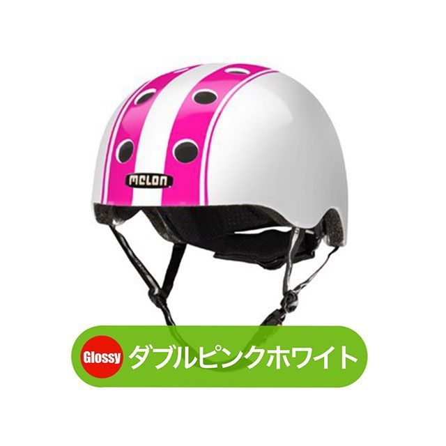 Melonhelmets（自転車） ダブルピンクホワイト サイズ XL-XXL MUA.S015G.XL｜モトメガネ 店