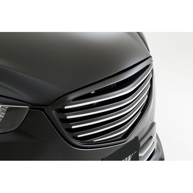 grow CX-5 フロントグリル 塗分け塗装済み カラー スカイブルーマイカ 41B フィンライン シルバー