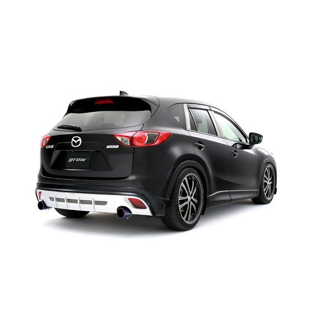 grow CX-5 リアハーフスポイラー 塗分け塗装済み カラー ブラックマイカ 16W フィンライン ガンメタリック