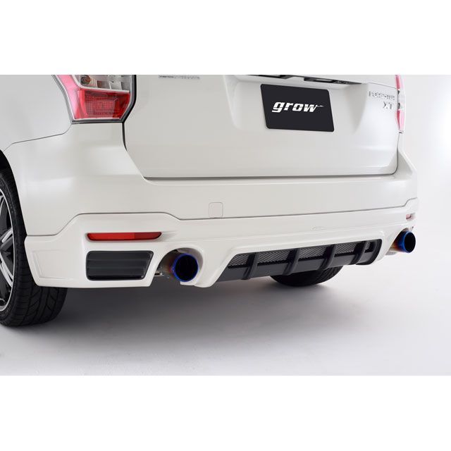 grow フォレスター リアハーフスポイラー塗分け塗装済み カラー ディープシーブルーメタリックH3Q フィンライン シルバー