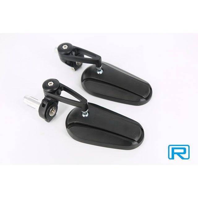 2021春の新作 Rin Parts 汎用 ミラー関連パーツ オーバル バーエンドミラーVer2 ブラック リンパーツ qdtek.vn