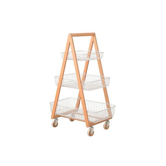 【メーカー直送】東谷 PW-54WH バスケットワゴン（ホワイト） PW-54WH