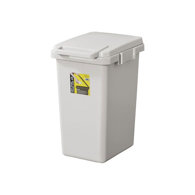 【メーカー直送】東谷 LFS-845GY ワンハンドトラッシュカン45L（グレー） LFS-845GY