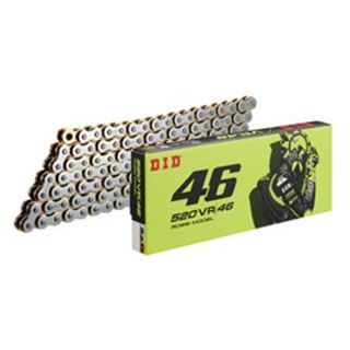 ディーアイディー VR46コラボチェーン 428VR46-100L RJ（クリップ） 汎用 リンク数 106L｜モトメガネ 店