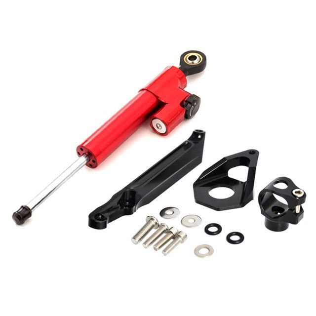 エートップ CBR600RR 2005～2006 BC-PC37 アルミ削り出し ステアリングダンパーキット CNC（レッド） CBR600RR T-CBR600RR-SDRED｜詳細画像