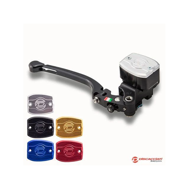 Discacciati 角タンクラジアルブレーキマスター Φ19 汎用 カラー シルバー タンクキャップ シルバー 仕様 ハンドル：インチ/ミラーホルダーあり FDR0009NKSSINCHM