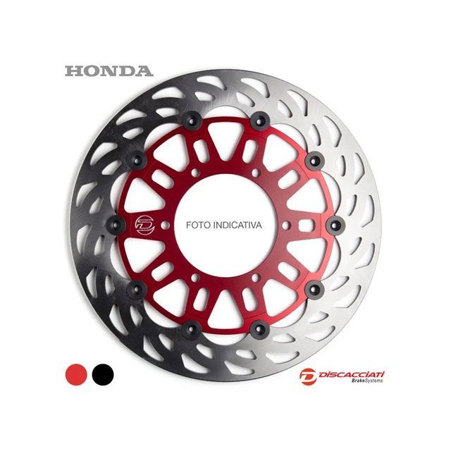 Discacciati ホンダ ライトウェイト フロントフローティングディスク（インナーカラー：レッド） ホンダ FDR342