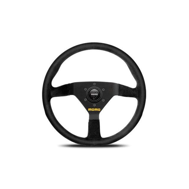 モモ モデル78 35パイ スエード ブラックグリップ/ブラックスポーク M-45｜モトメガネ 店