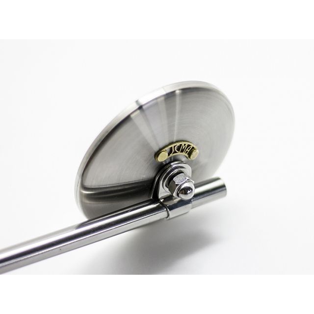 モーターロック JCMAミラー φ80 ヘアライン ハーレーダビッドソン用 ハーレー汎用 JCMAタグ Brass MR-HC063H