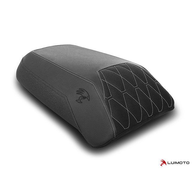 ルイモト リアシートカバー Hex-Diamond PAN AMERICA カラー スエードブラック/PRODIGYブラック/TEC-GRIP/シルバーステッチ LM-12151201|モトメガネ 店