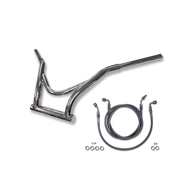 トライジャ ハンドル(プルバック)CVO ケーブルセット クローム FXSBSE・CVO TJ091126|モトメガネ 店
