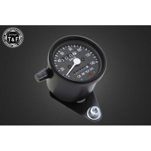 ガレージT&F 機械式ミニスピードメーター（ブラック）インジケーター内蔵（専用カプラー付き） ビラーゴ250 ・XV250MT01BK｜モトメガネ 店