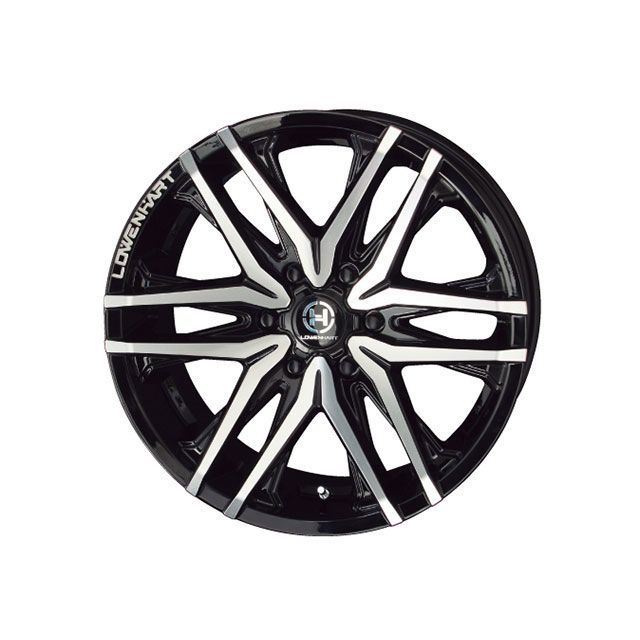 LOWENHART GXL306 22×9.5J/インセット＋20/ホール6穴/PCD139.7/グロスブラックxポリッシュ