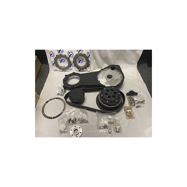 部品屋K&W ソフテイル対応ベルトドライブ2インチ ブラック黒 エボ用 ソフテイル P9906-b|モトメガネ 店
