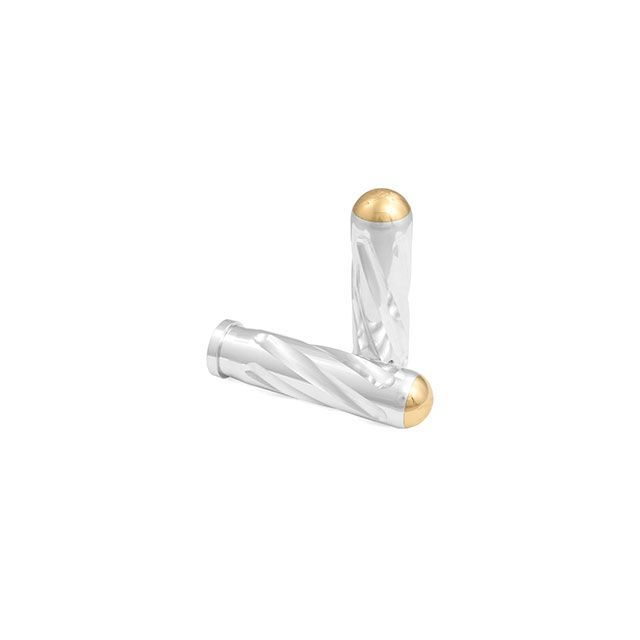 ケンズファクトリー Neo Fusion Spiral Polished/Brass End Caps 08up TBW Touring Throttle by wire 1-018