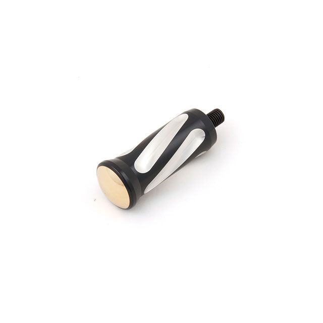 ケンズファクトリー Neo-Fusion Spiral Black/Brass Shifter Peg ハーレー用 5-028