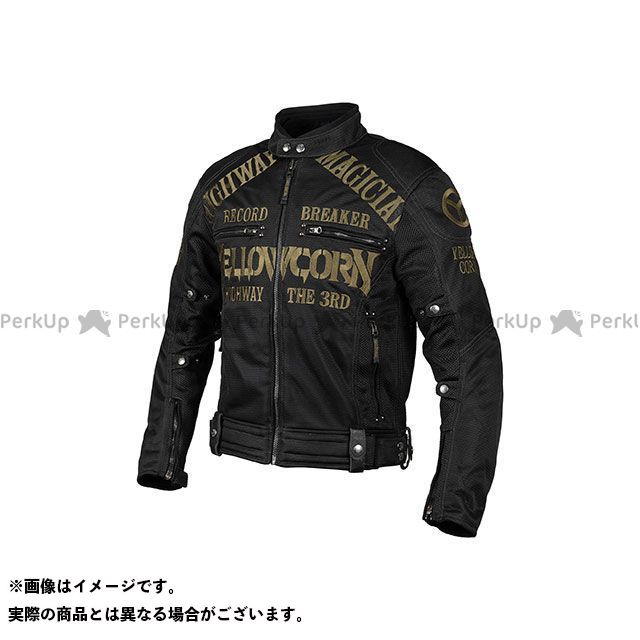 最大87%OFFクーポン 正規品 YeLLOW CORN ジャケット 2023春夏モデル YB-3105 メッシュジャケット ブラック ゴールド サイズ fuz.co.zw