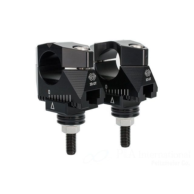 ギルズツーリング 2DGT アジャスタブル ハンドルバーライザー with mounting kit(ブラック) 2DGT0220-BK|モトメガネ 店