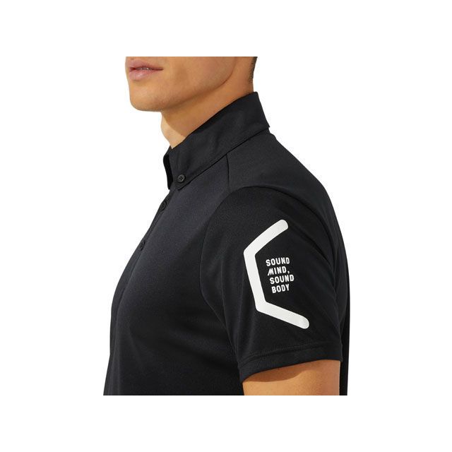アシックス 2031D728 TEAM HEXAGON POLO RECYCLE（パフォーマンスブラック） サイズ M 2031D728