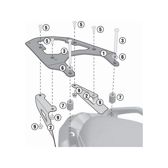 ジビ トップケースキャリア for Monokey and Monolock Case C 650 Sport givi_SR5121
