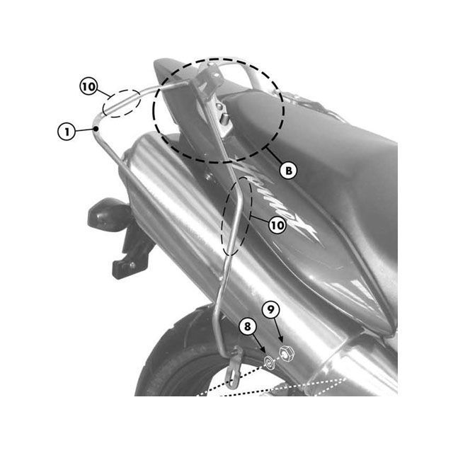 ジビ ソフトバッグ用サイドバッグサポート Hornet 600 Hornet 600 S givi_T214