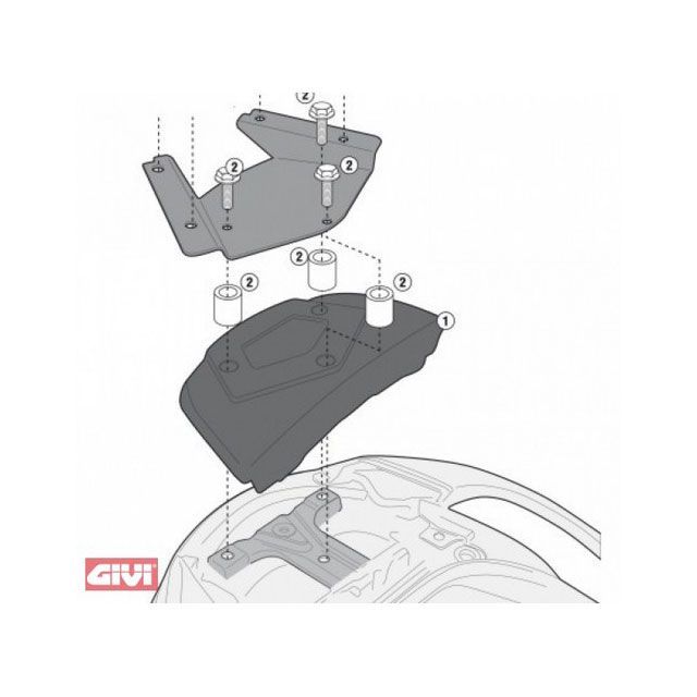 ジビ PLASTIC カバー FOR THE バックレスト Burgman 650 Executive givi_SR3104KIT