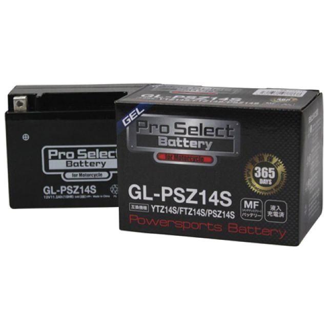 【メーカー直送】プロセレクトバッテリー GL-PSZ14S（YTZ14S 互換）（液入） 汎用 PSB115