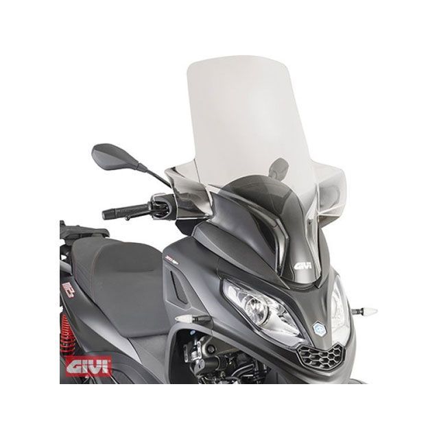 ジビ フェアリング-ウインドシールド トランスペアレント - Type Approval I. V. MP3 300 HPE givi_D5614STG