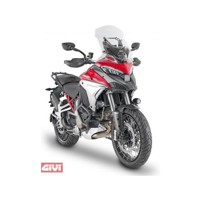 ジビ WINDSHIELD TRANSPARENT， 500 MM HIGH， 380 MM WIDE Multistrada V4 givi_D7413STG｜モトメガネ 店 23,838円