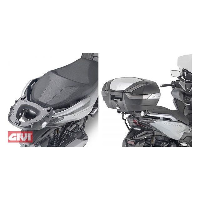 ジビ Top box or carrier for Monolock（R） Monokey（R） case for Honda FORZA 125/350（2021） Forza 125 Forza 350 givi_SR1187B｜モトメガネ 店