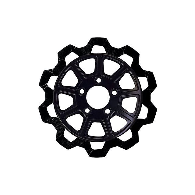 LyndallBrakes BOW-TIE/9SPOKE 11.8in 7mm厚 リア（ブラック/ブラック） V-ROD ツーリング ・029344