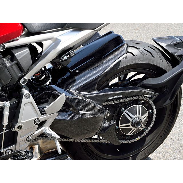 マジカルレーシング リアフェンダー チェーンガード一体式 CB1000R 材質 平織カーボン製 001-CB1021-500C｜モトメガネ 店