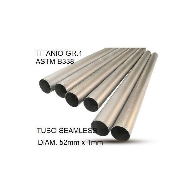 ジーピーアール Cafe Racer Tubo titanio seamleSs D. 52mm X 1mm L.1000mm Titanio seamless Gr.1 TUBE AISI Tig L.100cm D.52mm x 1mmTubo t…