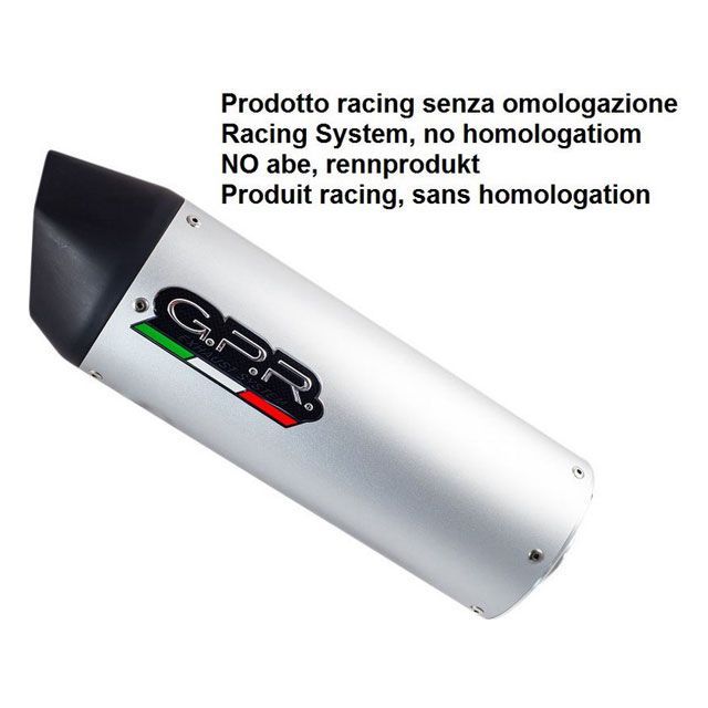 ジーピーアール Exhaust System Tuning Furore alluminio L.310mm 90 X 120mmUniversal racing silencer without link pipe Furore alluminio …|モトメガネ 店