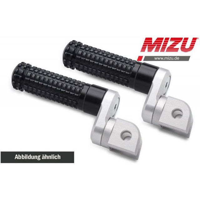 ミズ アジャスタブル レーシング フットペグ ABE認可品 シルバー/ブラック ｜ 409TS2210001 mizu_409TS2210001