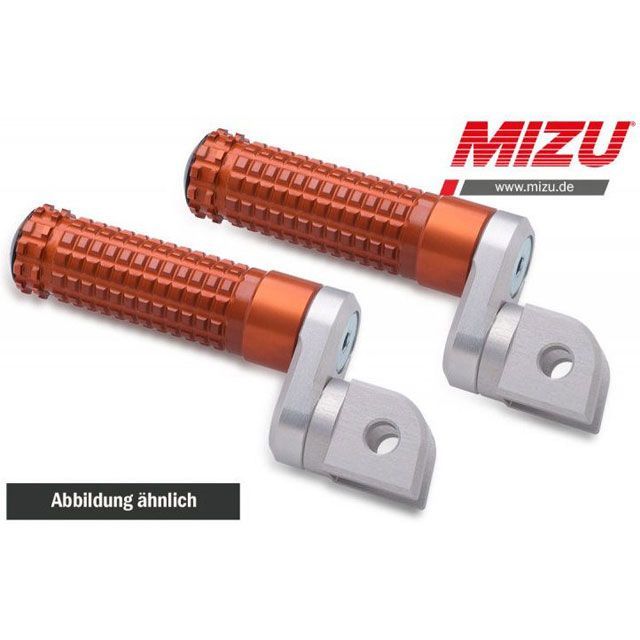 ミズ アジャスタブル レーシング フットペグ ABE認可品 シルバー/オレンジ ｜ 409TO2210019 mizu_409TO2210019 21,328円