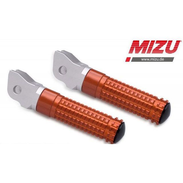 ミズ レーシングフットペグ ABE認可品 シルバー/オレンジ ｜ 409TO1110013 mizu_409TO1110013