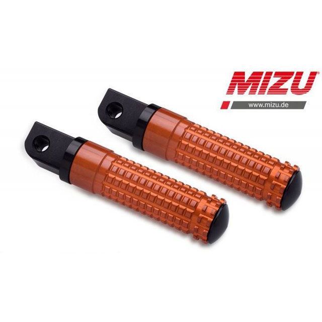 ミズ レーシング パッセンジャーフットペグ ABE認可品 ブラック/オレンジ ｜ 409SO1120001 mizu_409SO1120001 13,609円