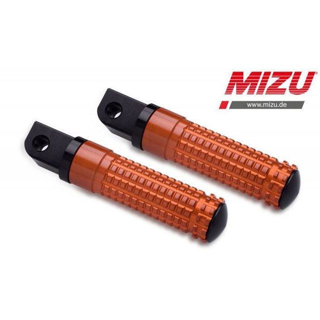 ミズ レーシング パッセンジャーフットペグ ABE認可品 ブラック/オレンジ ｜ 409SO1120014 Tuono V4R RSV Tuono 1000 R mizu_409SO1120014