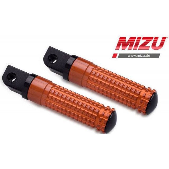 ミズ レーシング パッセンジャーフットペグ ABE認可品 ブラック/オレンジ ｜ 409SO1120039 V-Max mizu_409SO1120039