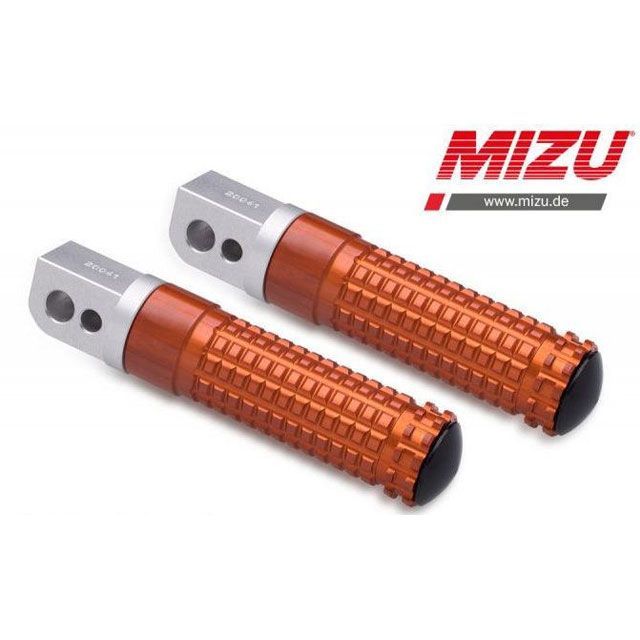 ミズ レーシング パッセンジャーフットペグ ABE認可品 シルバー/オレンジ ｜ 409TO1120004 mizu_409TO1120004