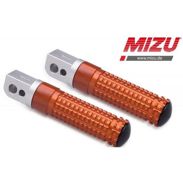 ミズ レーシング パッセンジャーフットペグ ABE認可品 シルバー/オレンジ ｜ 409TO1120023 CB 500 R mizu_409TO1120023