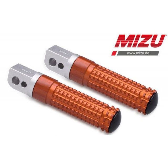 ミズ レーシング パッセンジャーフットペグ ABE認可品 シルバー/オレンジ ｜ 409TO1120028 mizu_409TO1120028