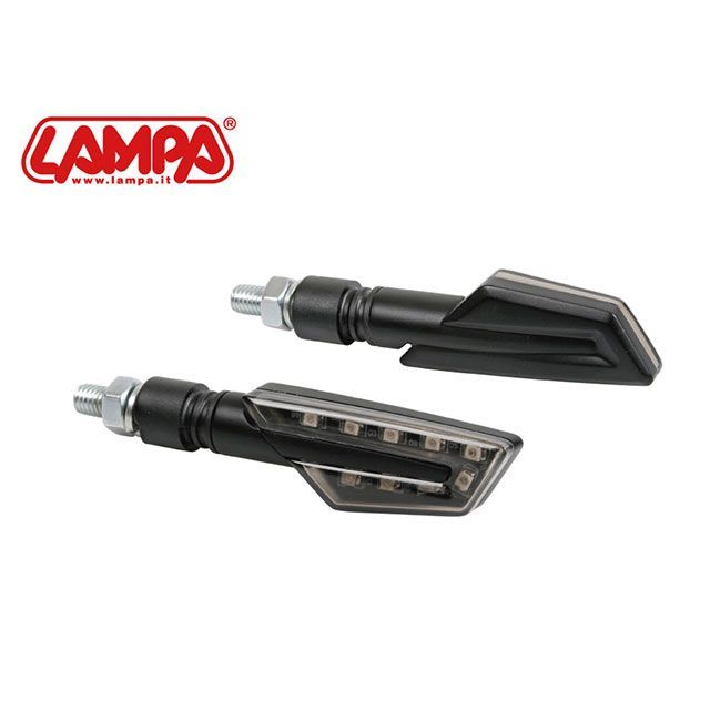 LAMPA Ciclon 汎用LEDウインカー（ブラック） 汎用 90473