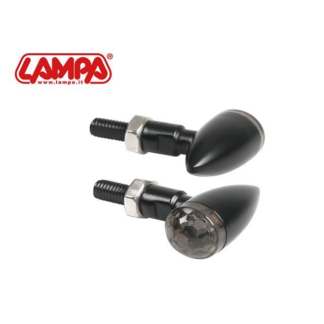 LAMPA Drop 汎用LEDウインカー（ブラック） 汎用 90482｜モトメガネ 店 7,646円