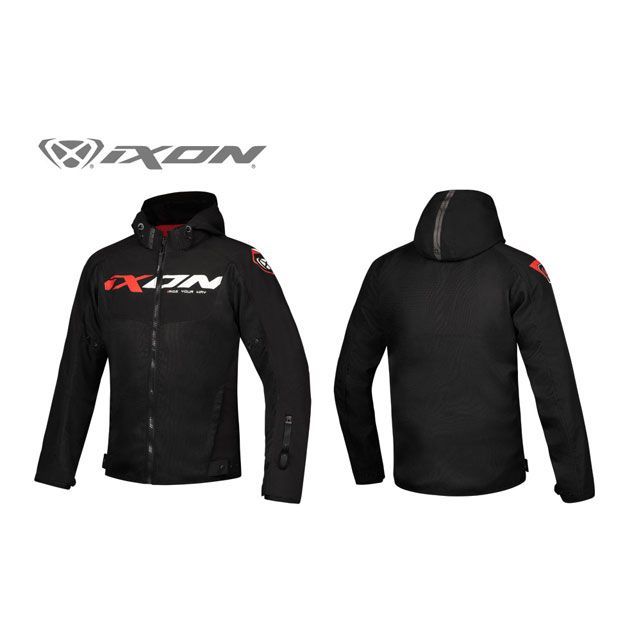 IXON ジャケット FIERCE A（ブラック/レッド/ホワイト） サイズ M 100101164｜モトメガネ 店 24,712円