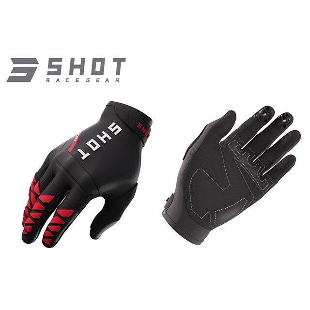 SHOT RACE GEAR グローブ CORE（レッド） サイズ L A08-13C1-C05-10