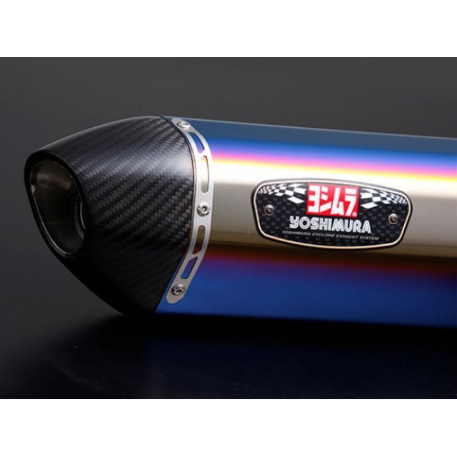 ヨシムラ 機械曲R-77Jサイクロン EXPORT SPEC 政府認証 STB（チタンブルーカバー） FORZA 110A-47C-5180B