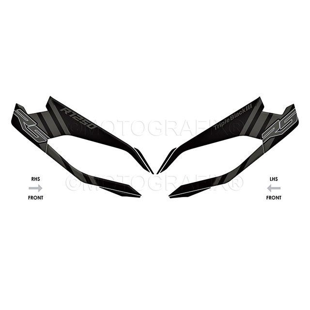 モトグラフィックス ボディパッド フロントパッド R1250RS（Triple Black） MT-NB026TB｜モトメガネ 店